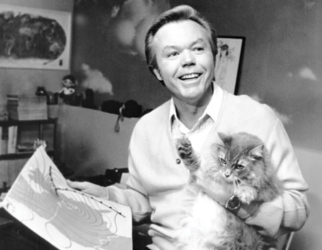 Dick Goddard and Kitten Dick Goddard and Kitten