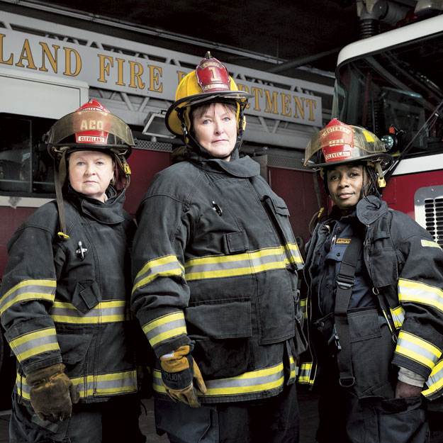 Lt. Justina Saxby, Battalion Chief Deberra Schroeder and Lt. Daphne Tyus Lt. Justina Saxby, Battalion Chief Deberra Schroeder and Lt. Daphne Tyus