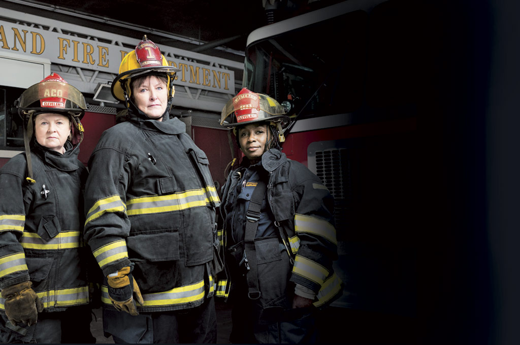 Lt. Justina Saxby, Battalion Chief Deberra Schroeder and Lt. Daphne Tyus Lt. Justina Saxby, Battalion Chief Deberra Schroeder and Lt. Daphne Tyus
